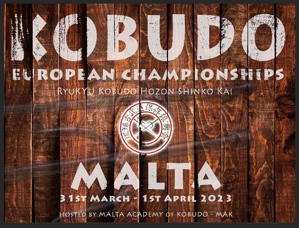 Чемпіонат Европи з Кобудо 31 березня -1 квітня Малта 2023
